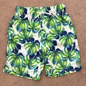 Children’s Place Tropical Leaf Print Swim Shorts - like new!